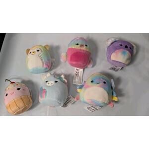 Squishmallows Squishville Lot Of 6 Soft Plush Toys 2"